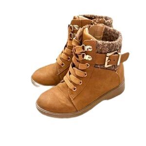 Sugar Toddler Girls Payel Buckle Detail Knit Combat Boots Size 12